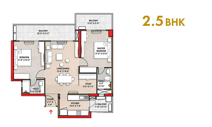 meffier sector 66 floor plans
